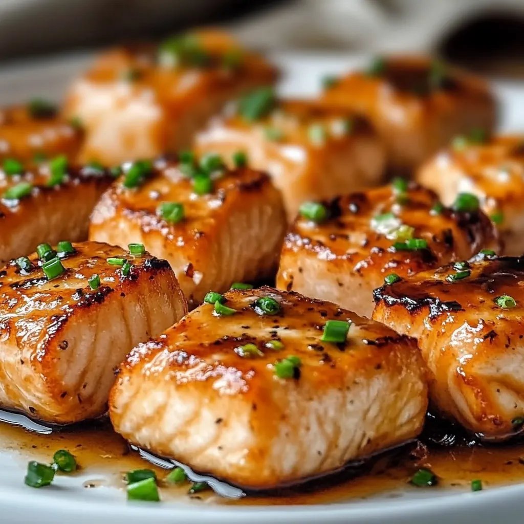 Knusprige Honig-Knoblauch-Lachs-Bites