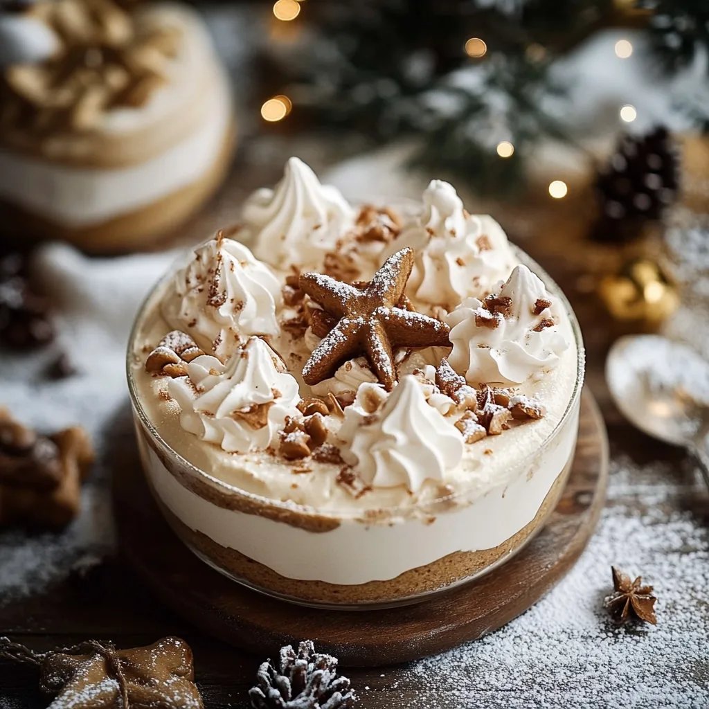 Weiße Lebkuchen-Mousse mit weißer Schokolade