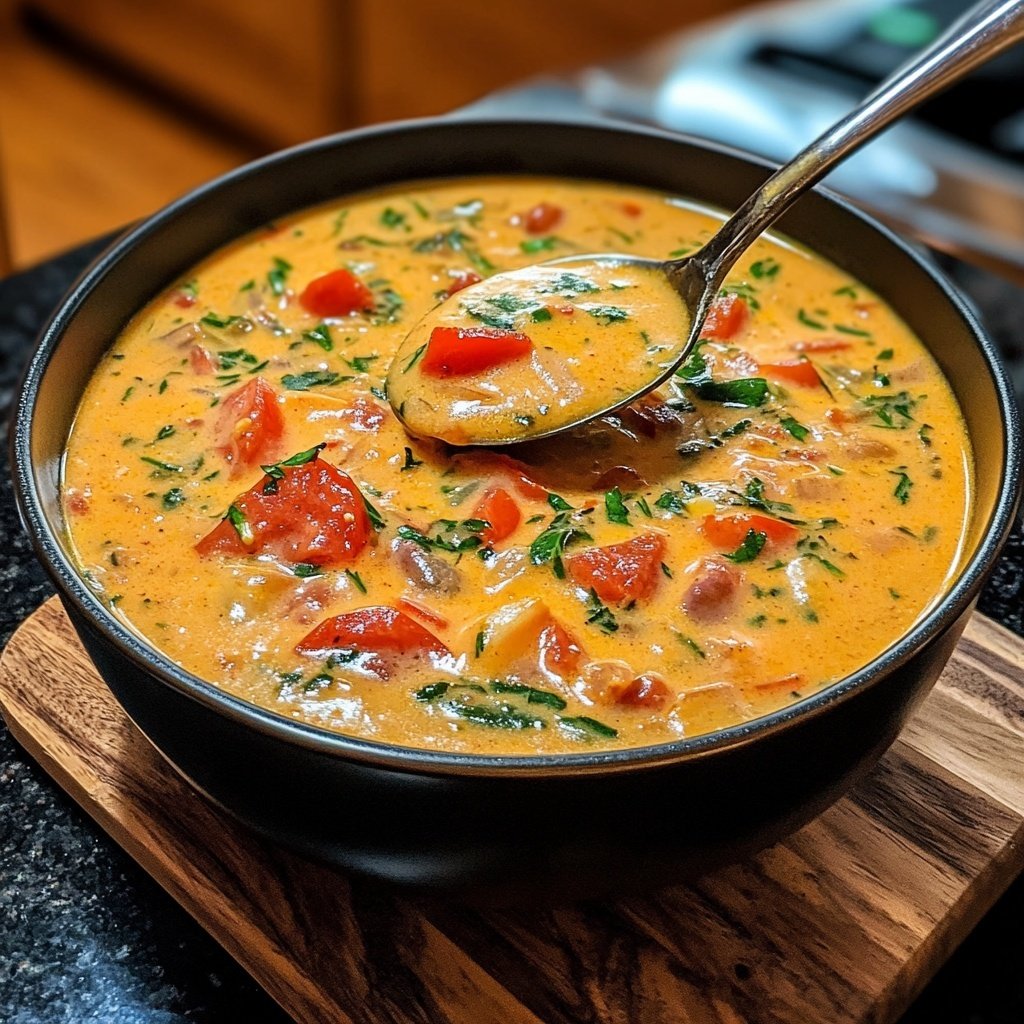 Linsensuppe mit Tomaten