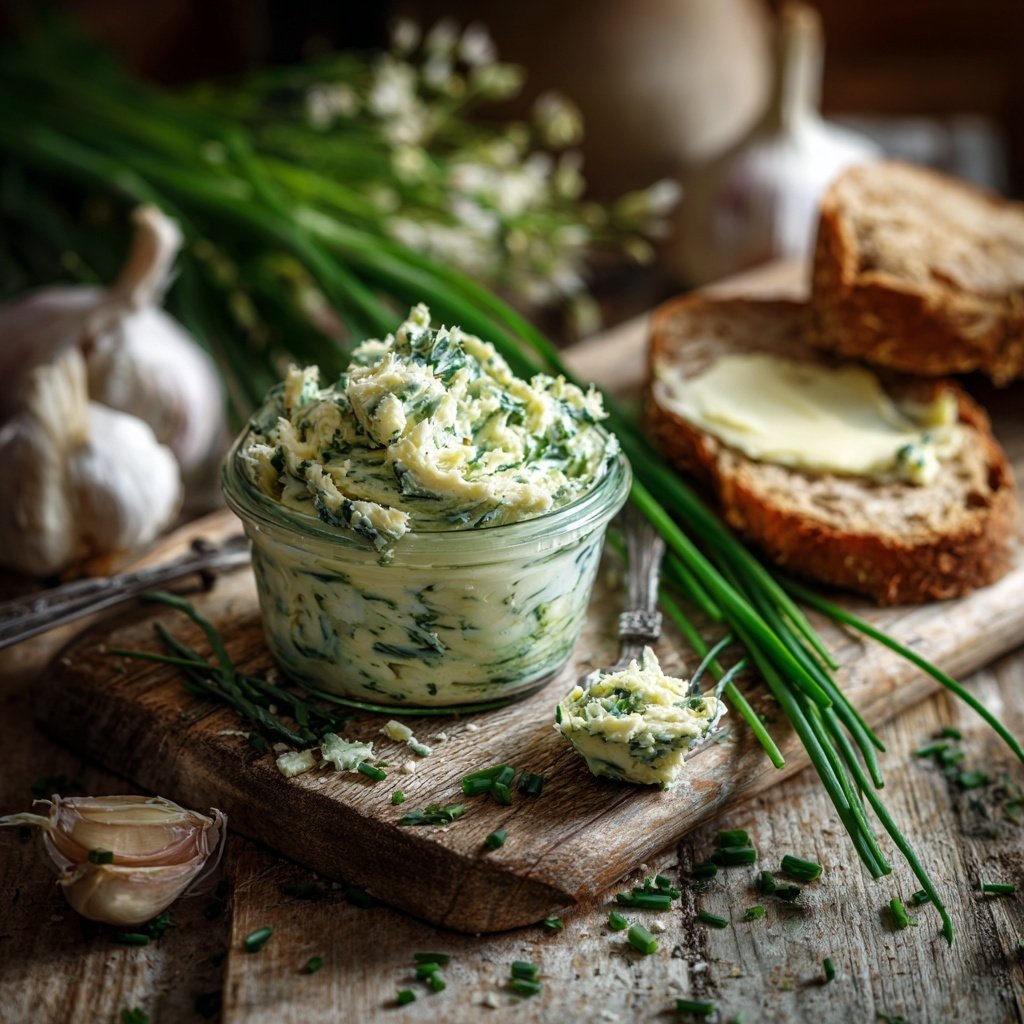 Kräuterbutter Mit Knoblauch Und Schnittlauch