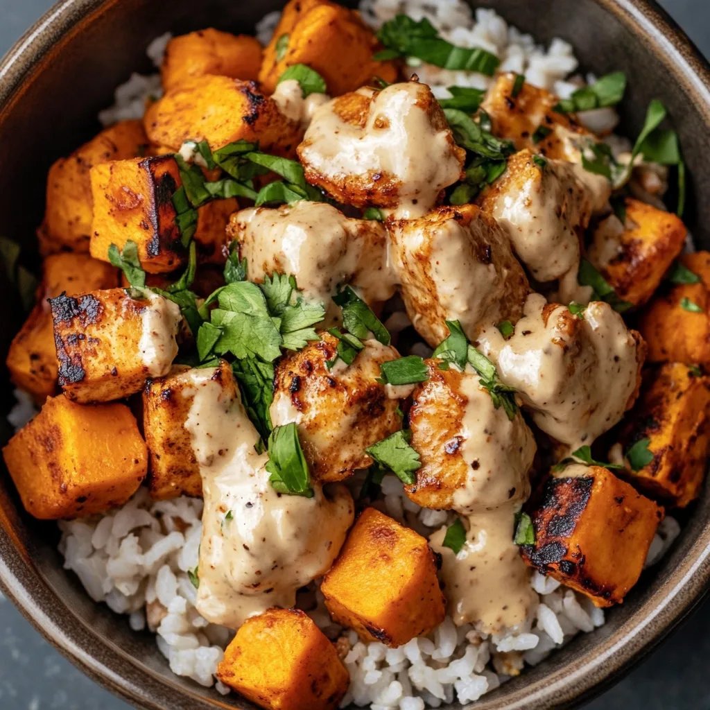 Chicken and Sweet Potato Rice Bowl