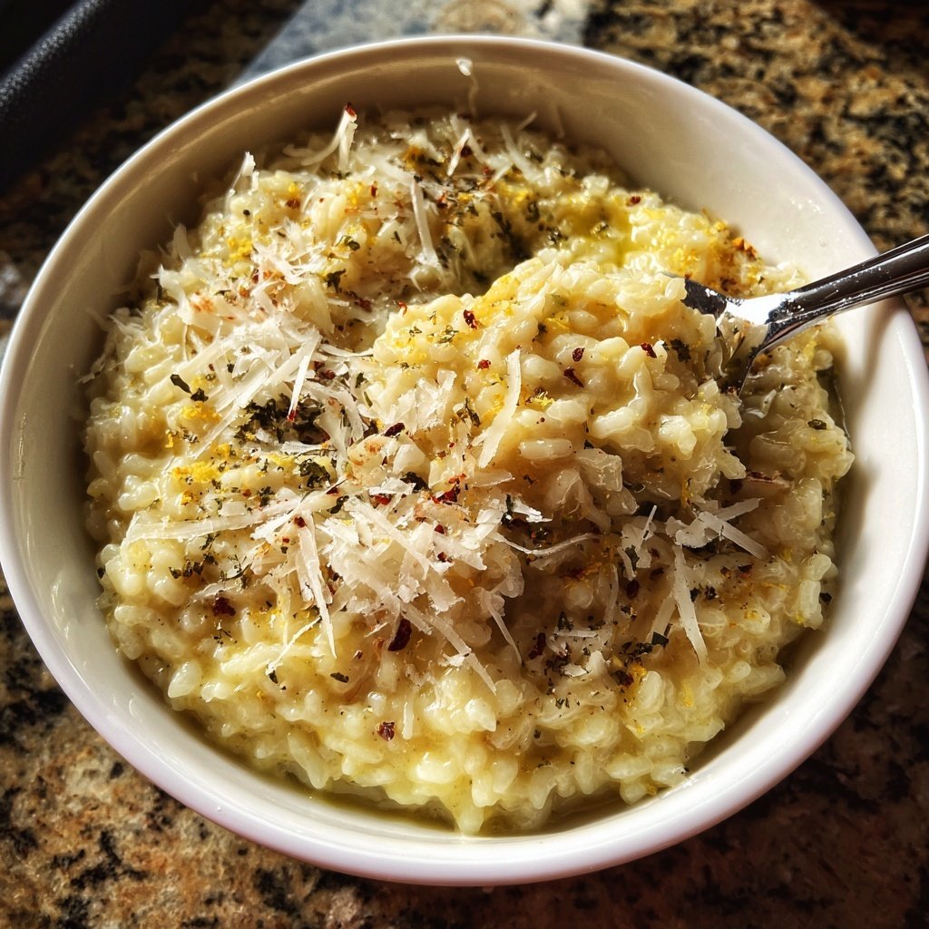 Risotto mit Zitrone und Parmesan