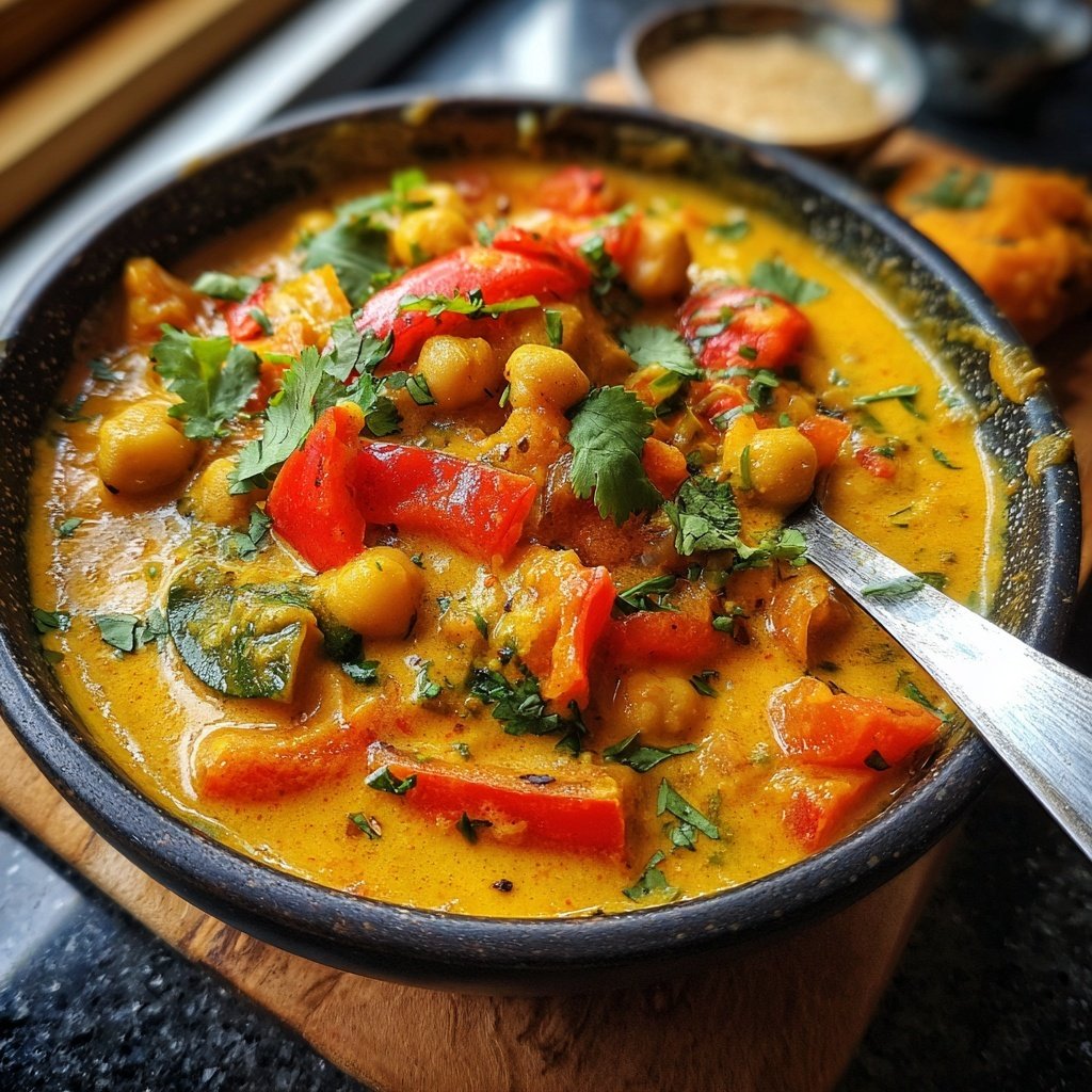 Vegetarisches Curry mit Kokosmilch