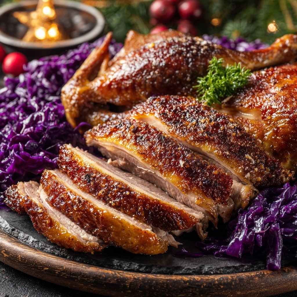 Saisonal & Festlich Weihnachtsgans mit Rotkohl