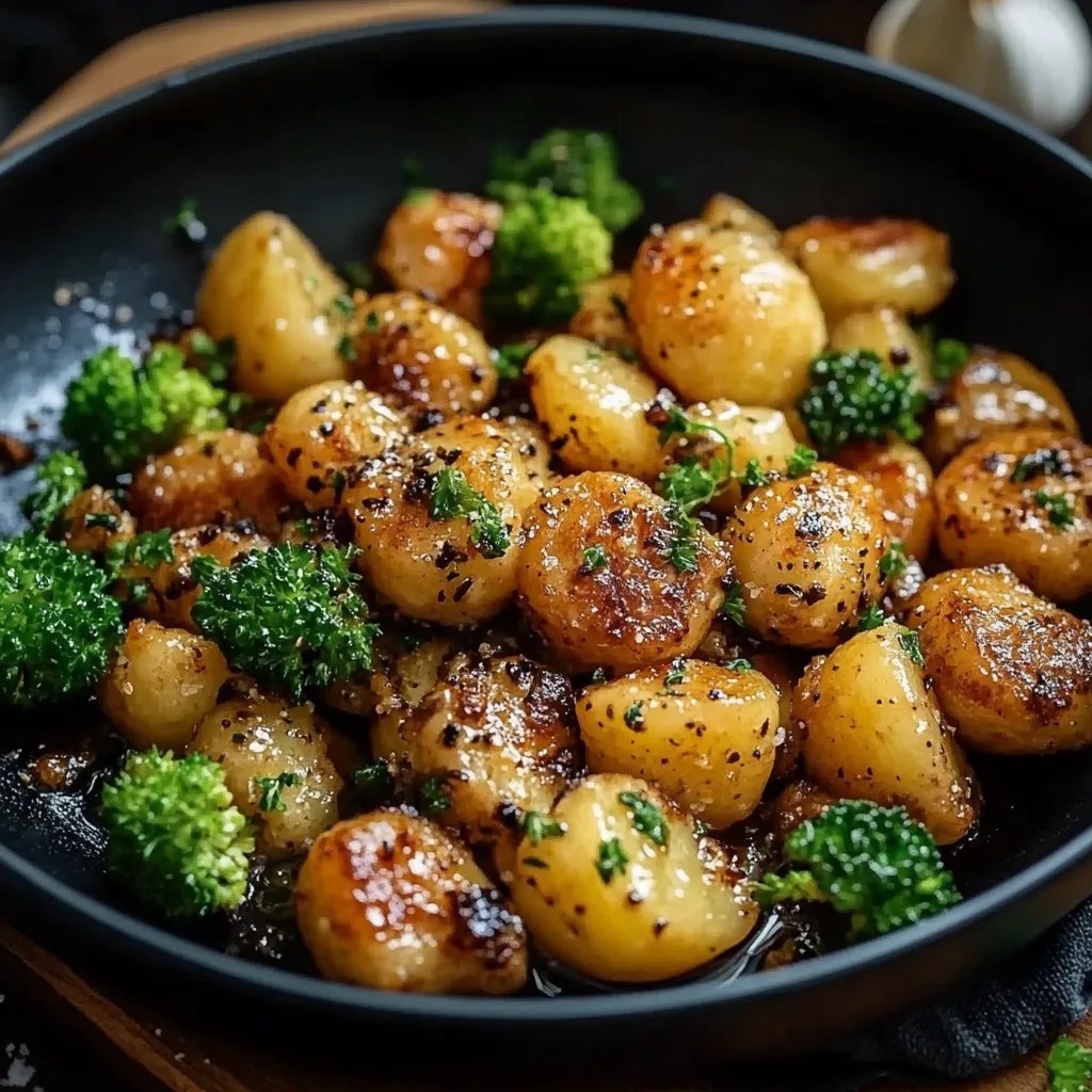 Brokkoli Kartoffel Pfanne mit Pilzen