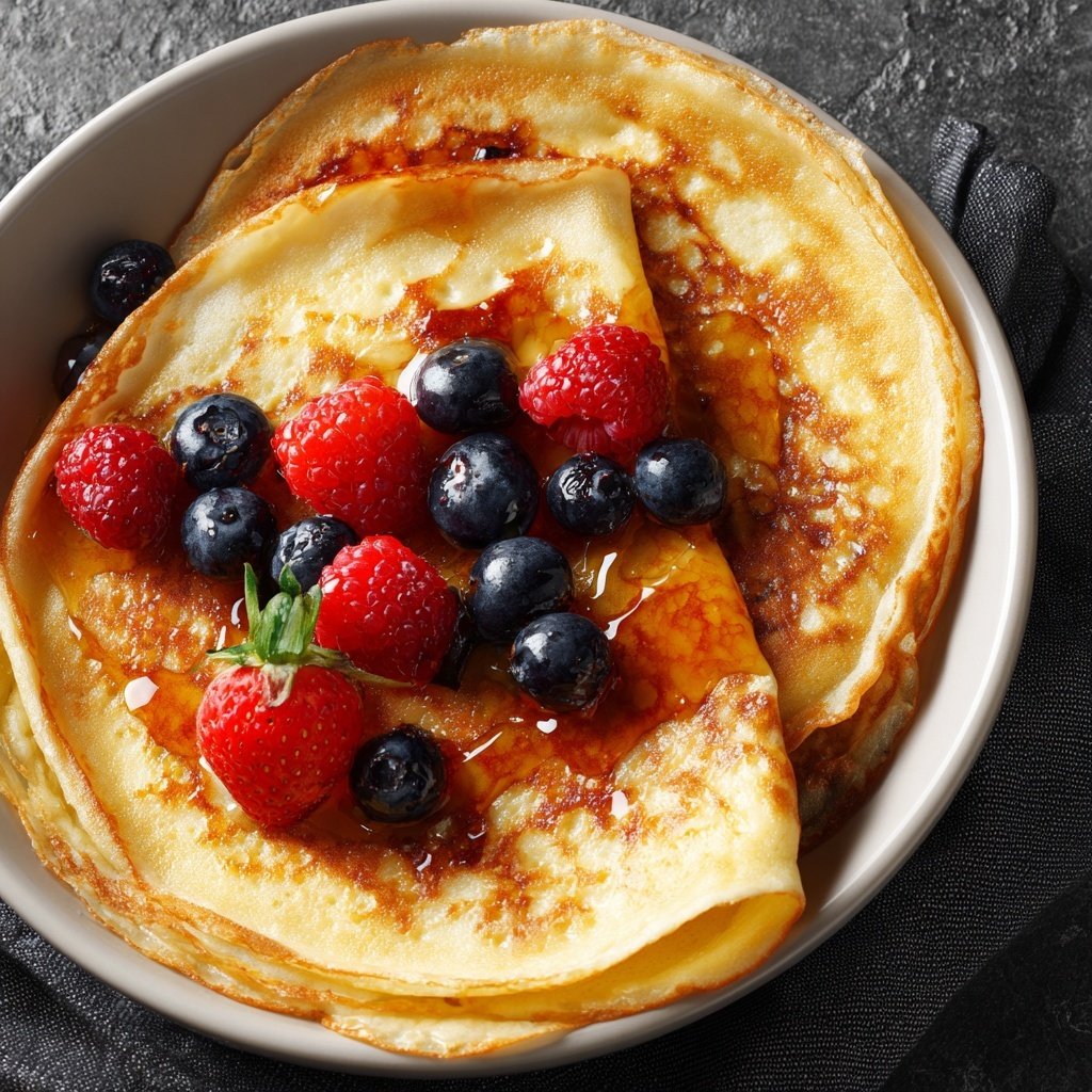 Pfannkuchen mit Ahornsirup