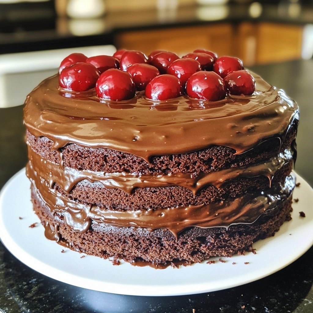 Weihnachts-Schokoladen-Kirschtorte